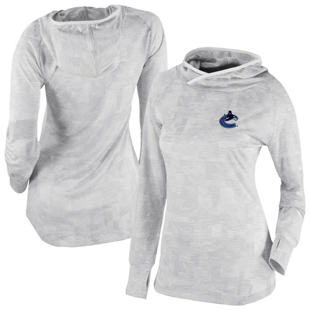 NHL White Vancouver Canucks Columbia Women's Omni-Wick Sunday Ball Pullover Hoodie