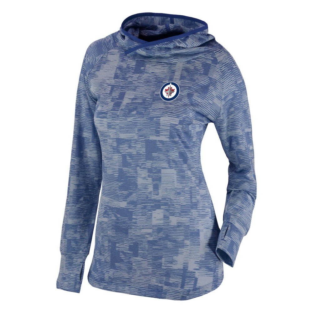 NHL Navy Winnipeg Jets Columbia Women's Omni-Wick Sunday Ball Pullover Hoodie
