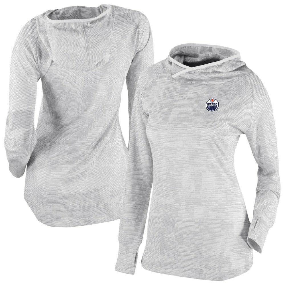 NHL White Edmonton Oilers Columbia Women's Omni-Wick Sunday Ball Pullover Hoodie
