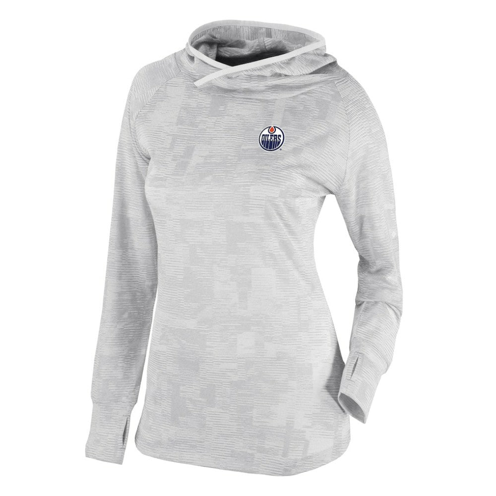 NHL White Edmonton Oilers Columbia Women's Omni-Wick Sunday Ball Pullover Hoodie