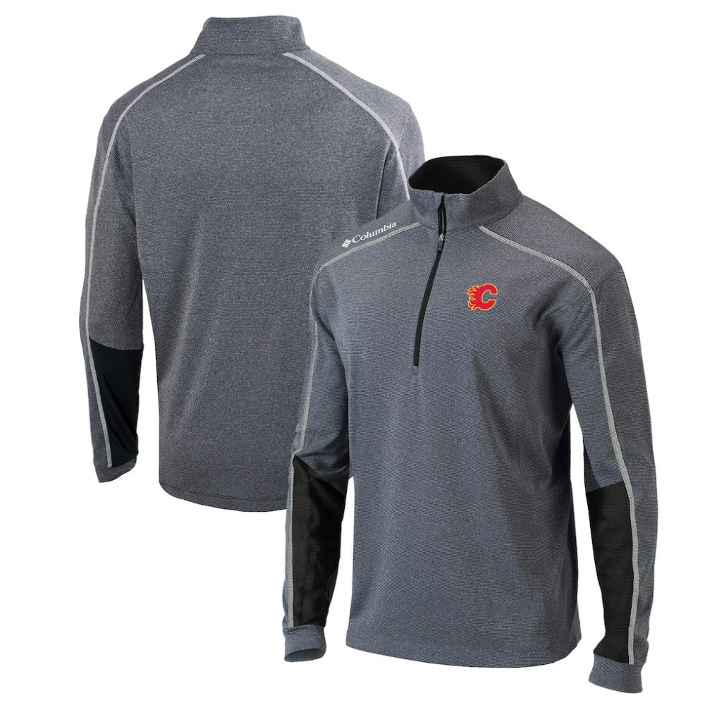 NHL Black Calgary Flames Columbia Omni-Wick Shotgun 2.0 Quarter-Zip Pullover Top