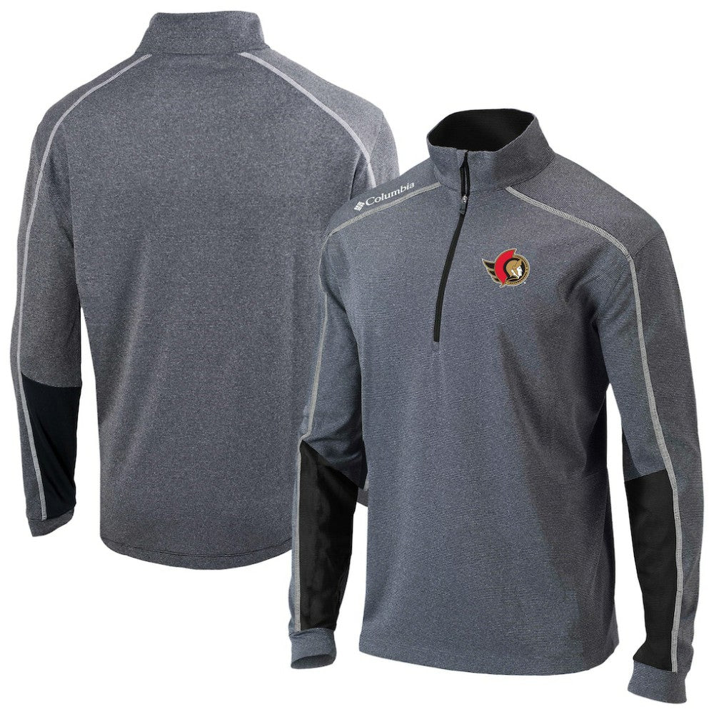 NHL Black Ottawa Senators Columbia Omni-Wick Shotgun 2.0 Quarter-Zip Pullover Top