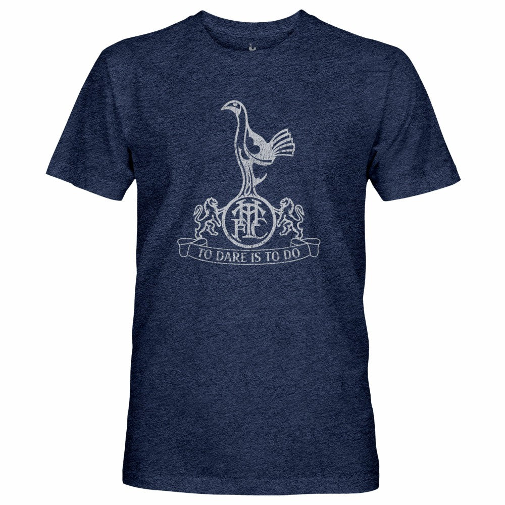 Tottenham Hotspur 1863FC Retro Mono Badge Vintage Tri-Blend T-Shirt -  Navy