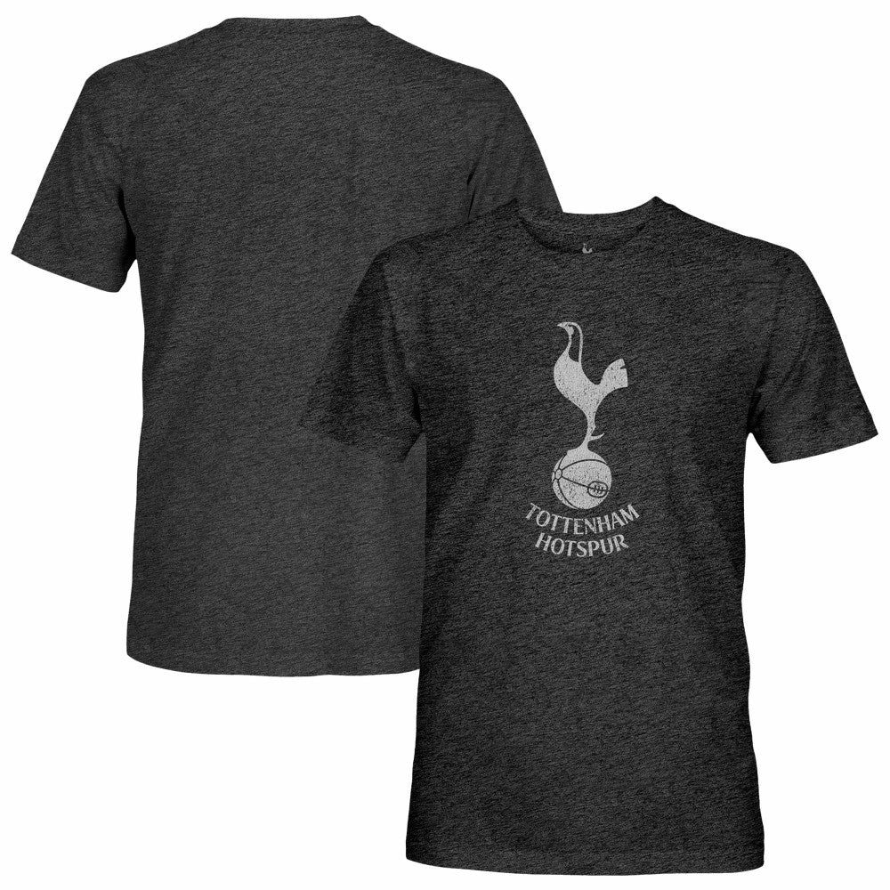 Tottenham Hotspur 1863FC Mono Badge Vintage Tri-Blend T-Shirt -  Black
