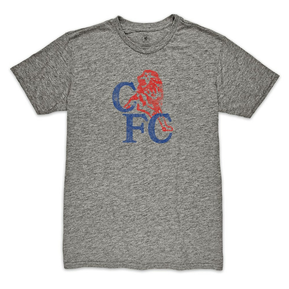 Chelsea 1863FC Retro '86 Badge Vintage Tri-Blend T-Shirt -  Heather Gray