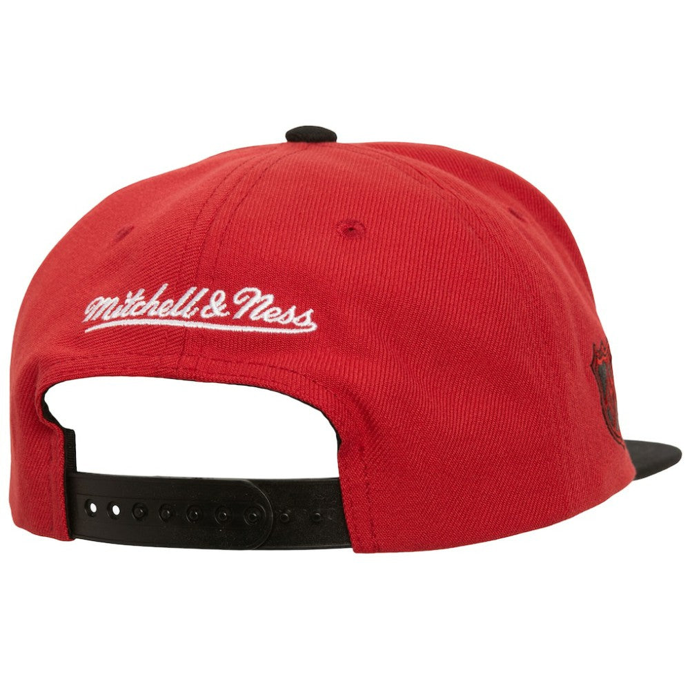 NHL Red Detroit Red Wings Mitchell & Ness Soul Triple Up Snapback Hat