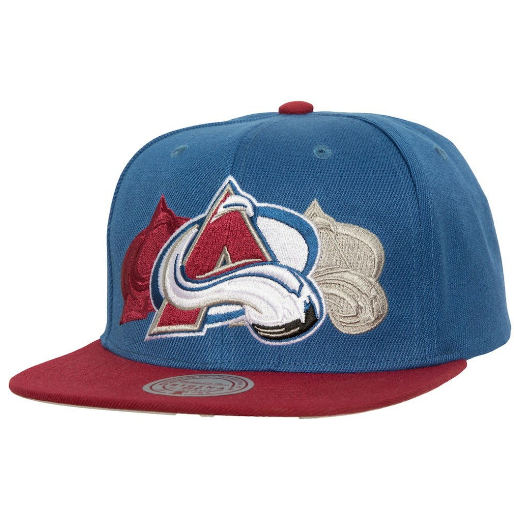 NHL Light Blue Colorado Avalanche Mitchell & Ness Soul Triple Up Snapback Hat