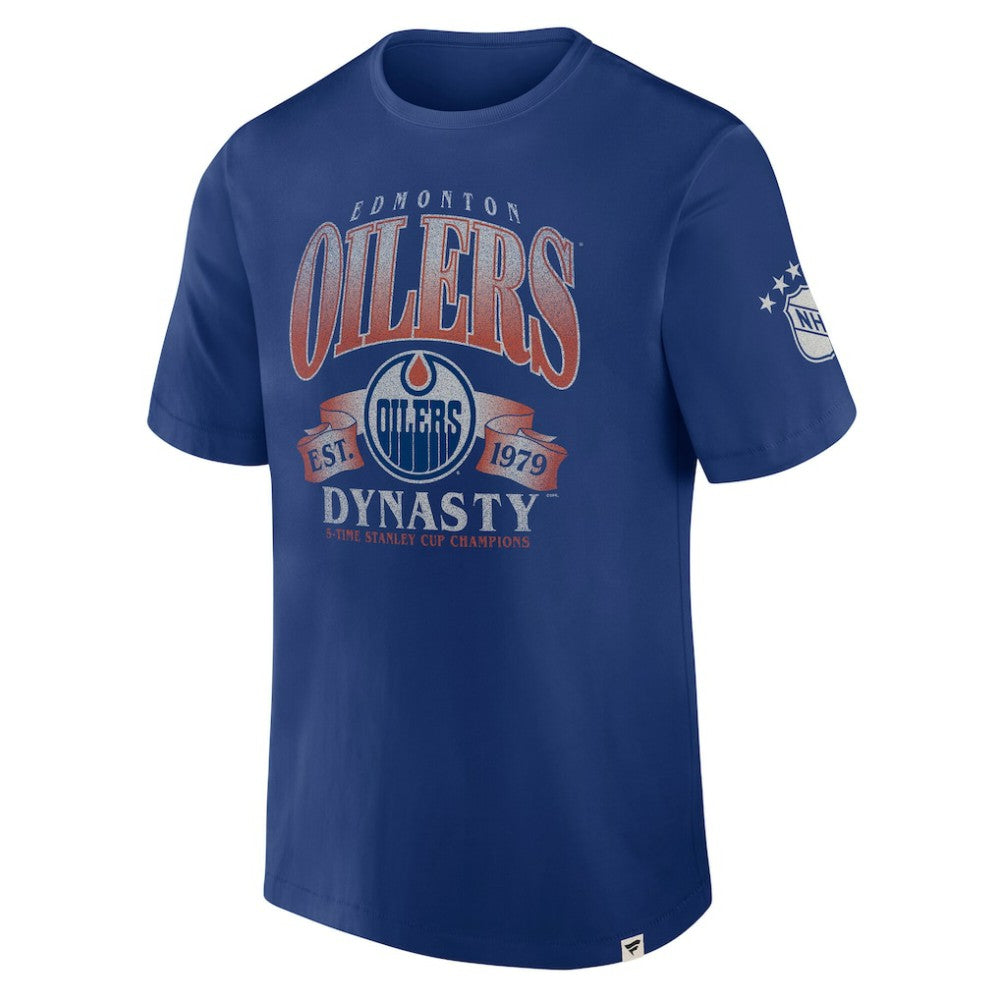 NHL Blue Edmonton Oilers Fanatics Decades Collection Made To Last T-Shirt
