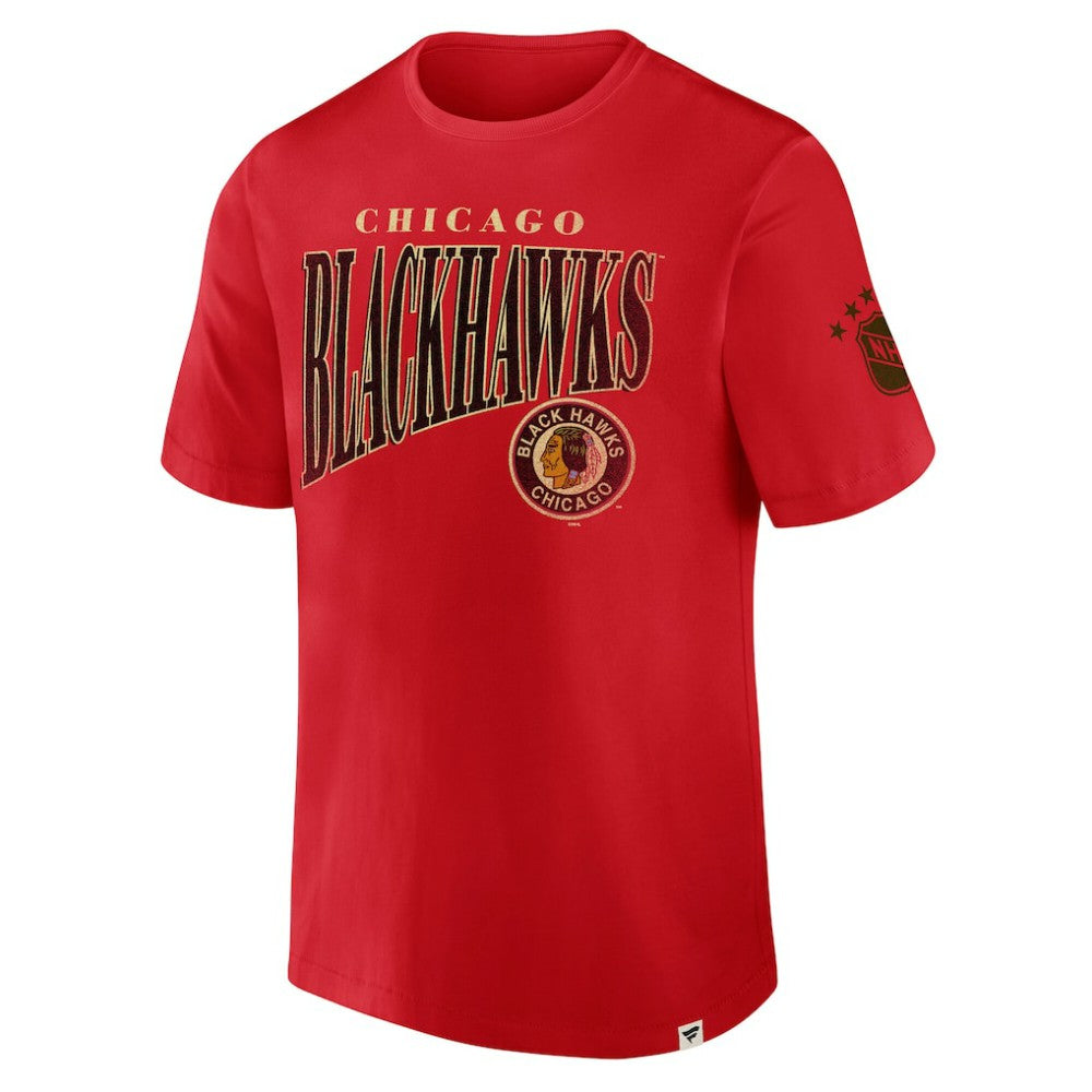 NHL Red Chicago Blackhawks Fanatics Decades Collection Made To Last T-Shirt
