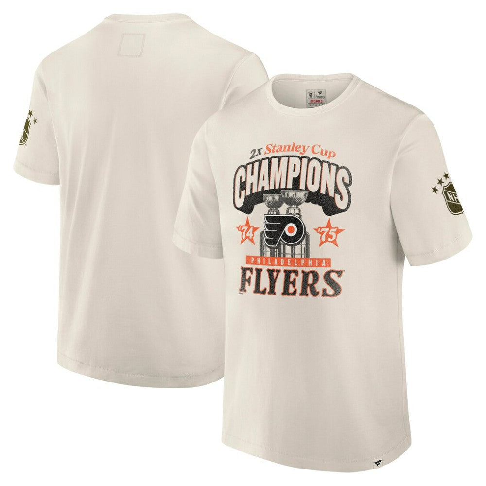 NHL White Philadelphia Flyers Fanatics Decades Collection Timeless T-Shirt