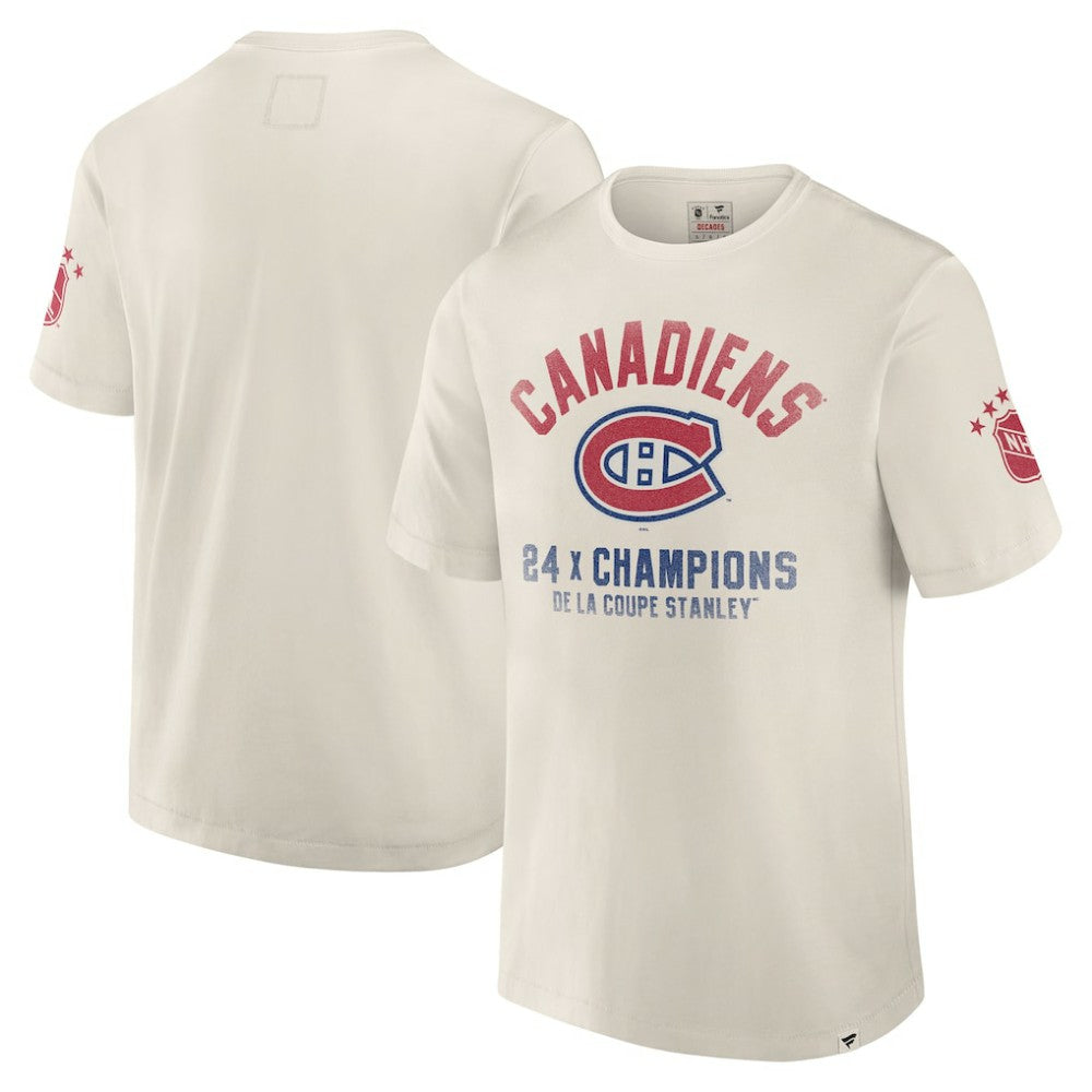 NHL White Montreal Canadiens Fanatics Decades Collection Timeless T-Shirt