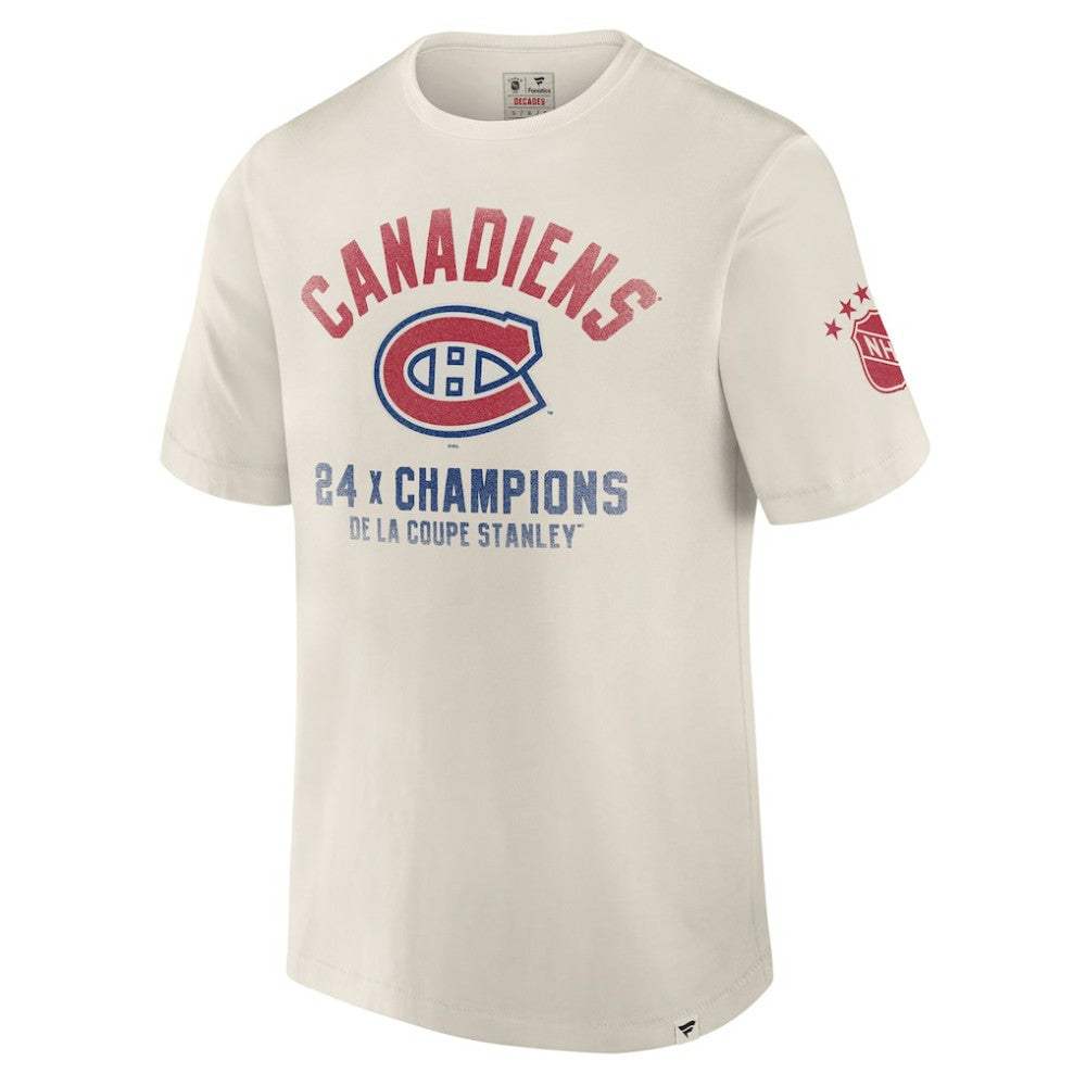 NHL White Montreal Canadiens Fanatics Decades Collection Timeless T-Shirt