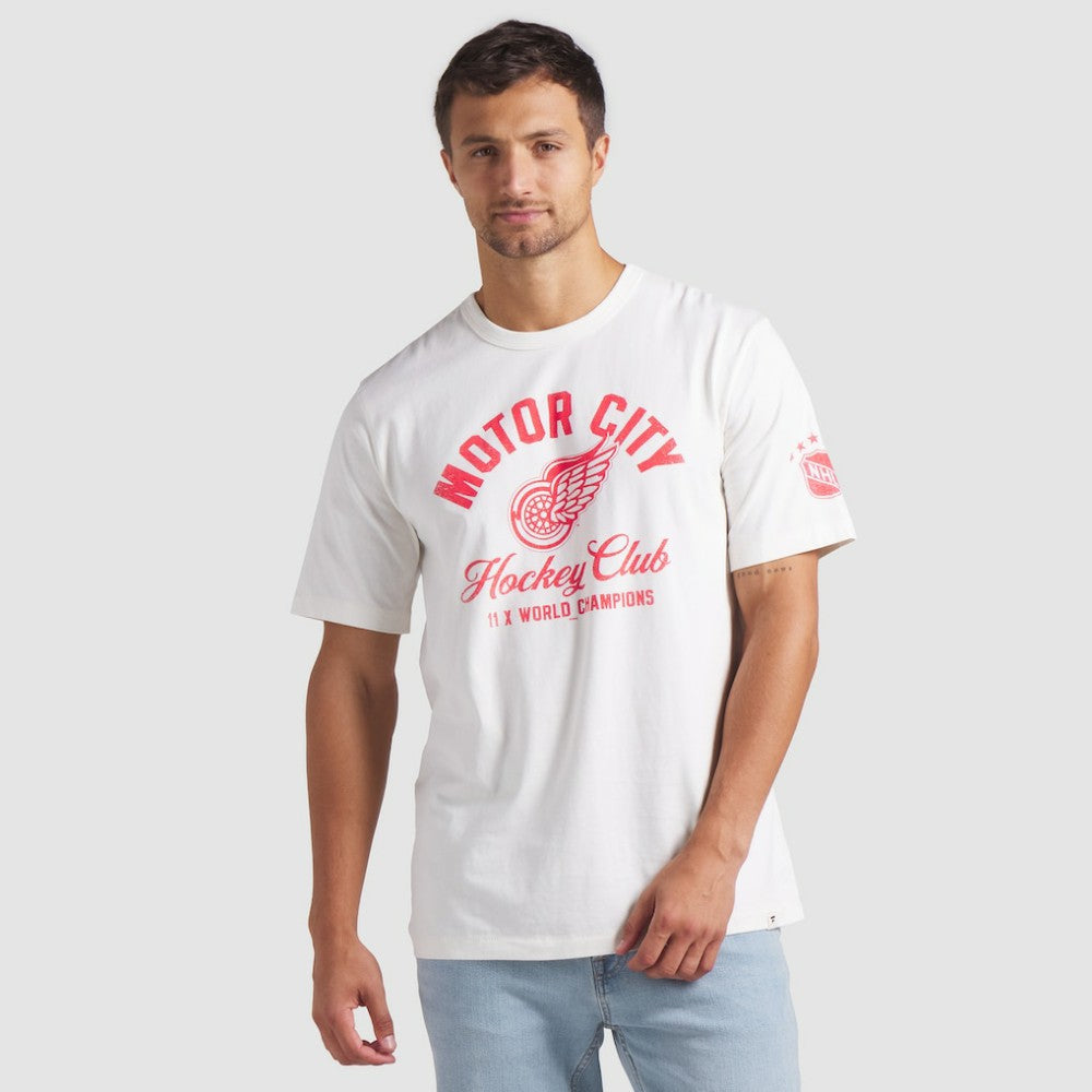 NHL White Detroit Red Wings Fanatics Decades Collection Timeless T-Shirt