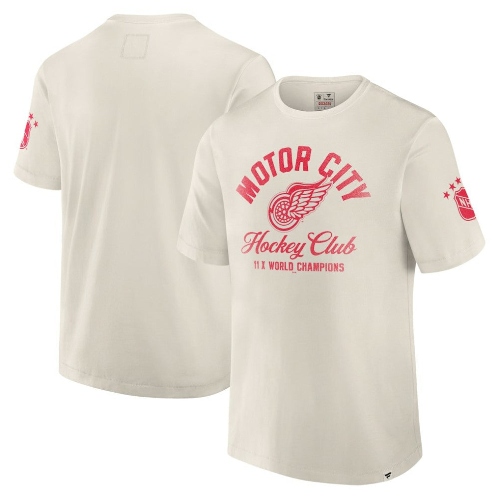 NHL White Detroit Red Wings Fanatics Decades Collection Timeless T-Shirt