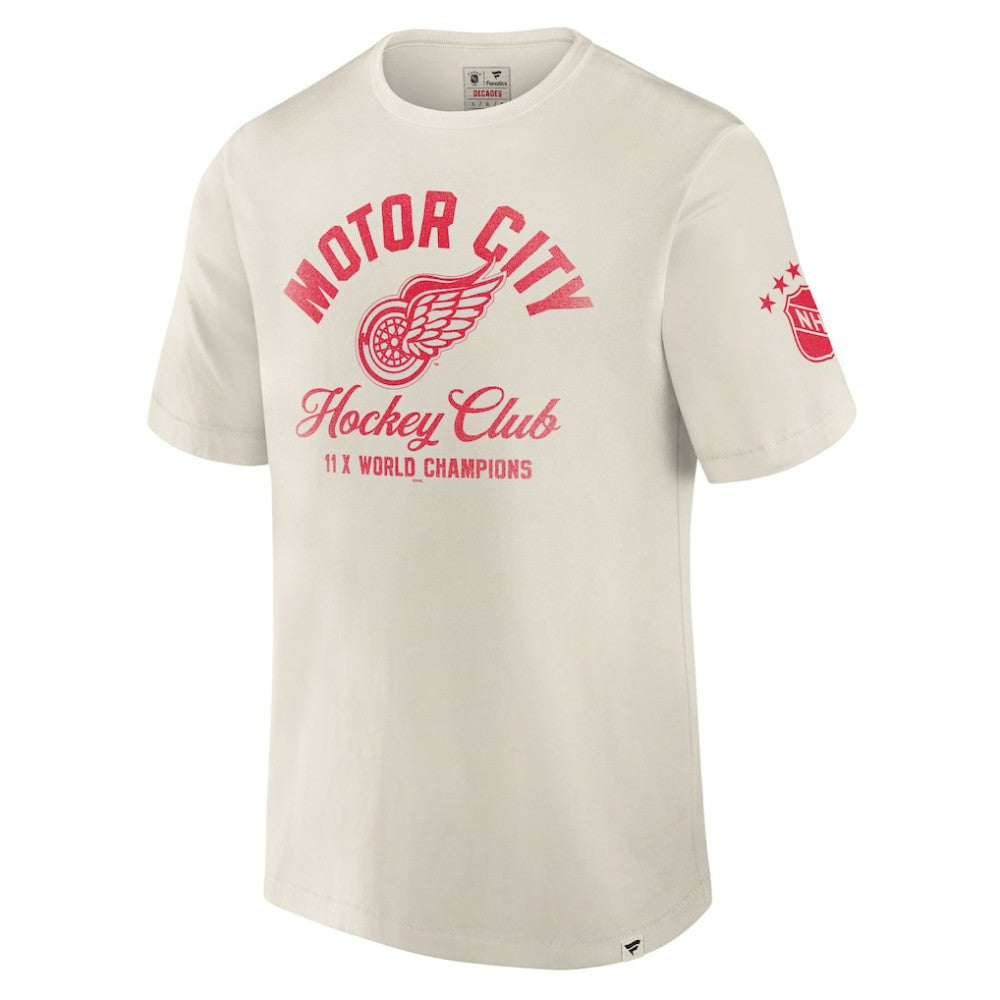 NHL White Detroit Red Wings Fanatics Decades Collection Timeless T-Shirt