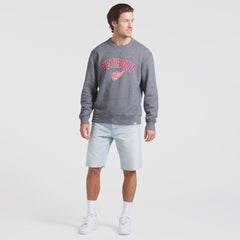 NHL Heather Gray Detroit Red Wings Fanatics Decades Collection Legendary Fleece Pullover Sweatshirt