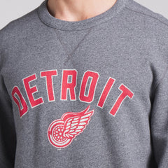NHL Heather Gray Detroit Red Wings Fanatics Decades Collection Legendary Fleece Pullover Sweatshirt