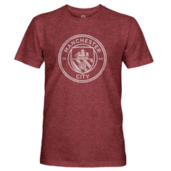Manchester City 1863FC Mono Badge Retro Tri-Blend T-Shirt -  Maroon