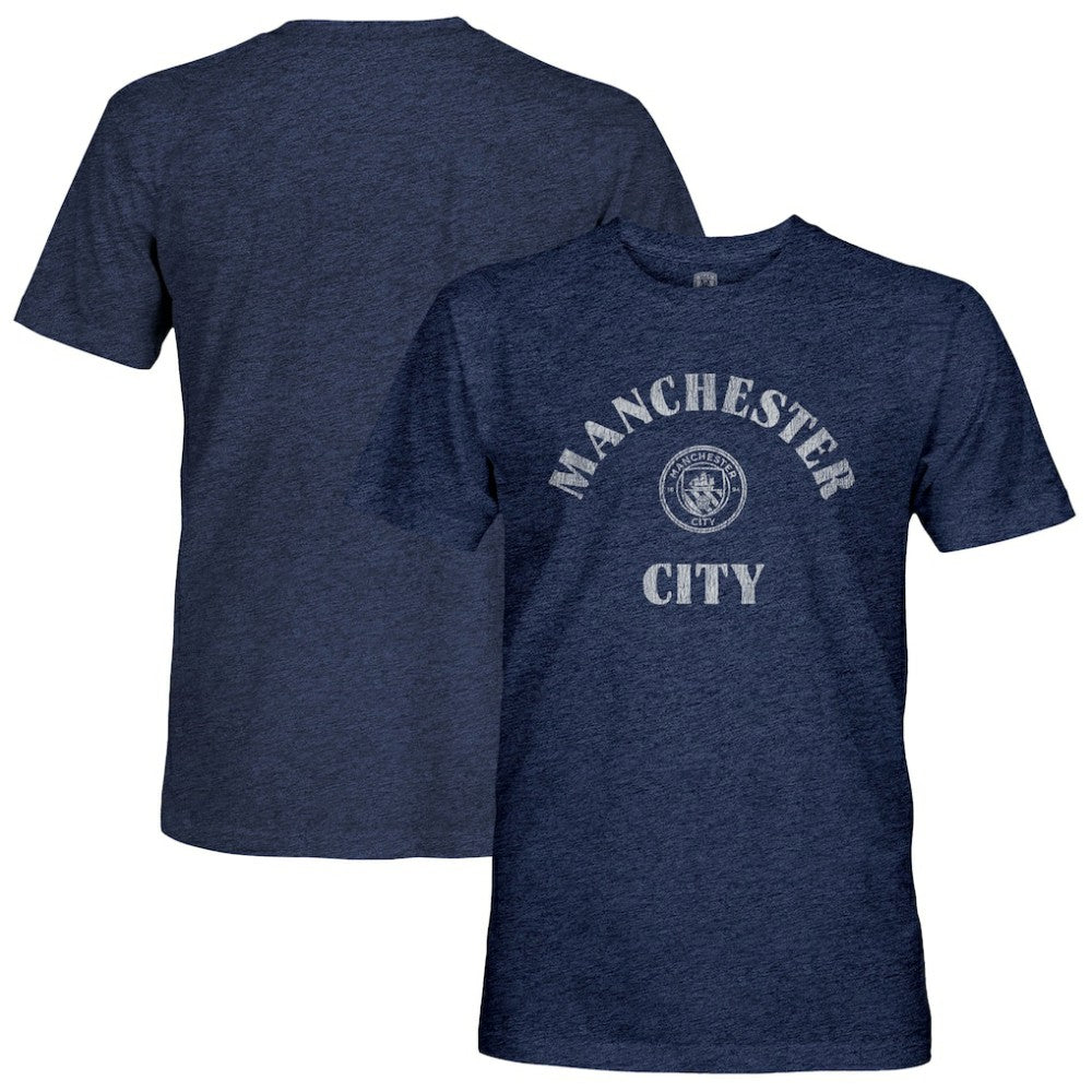 Manchester City 1863FC Team Arch Retro Tri-Blend T-Shirt -  Navy
