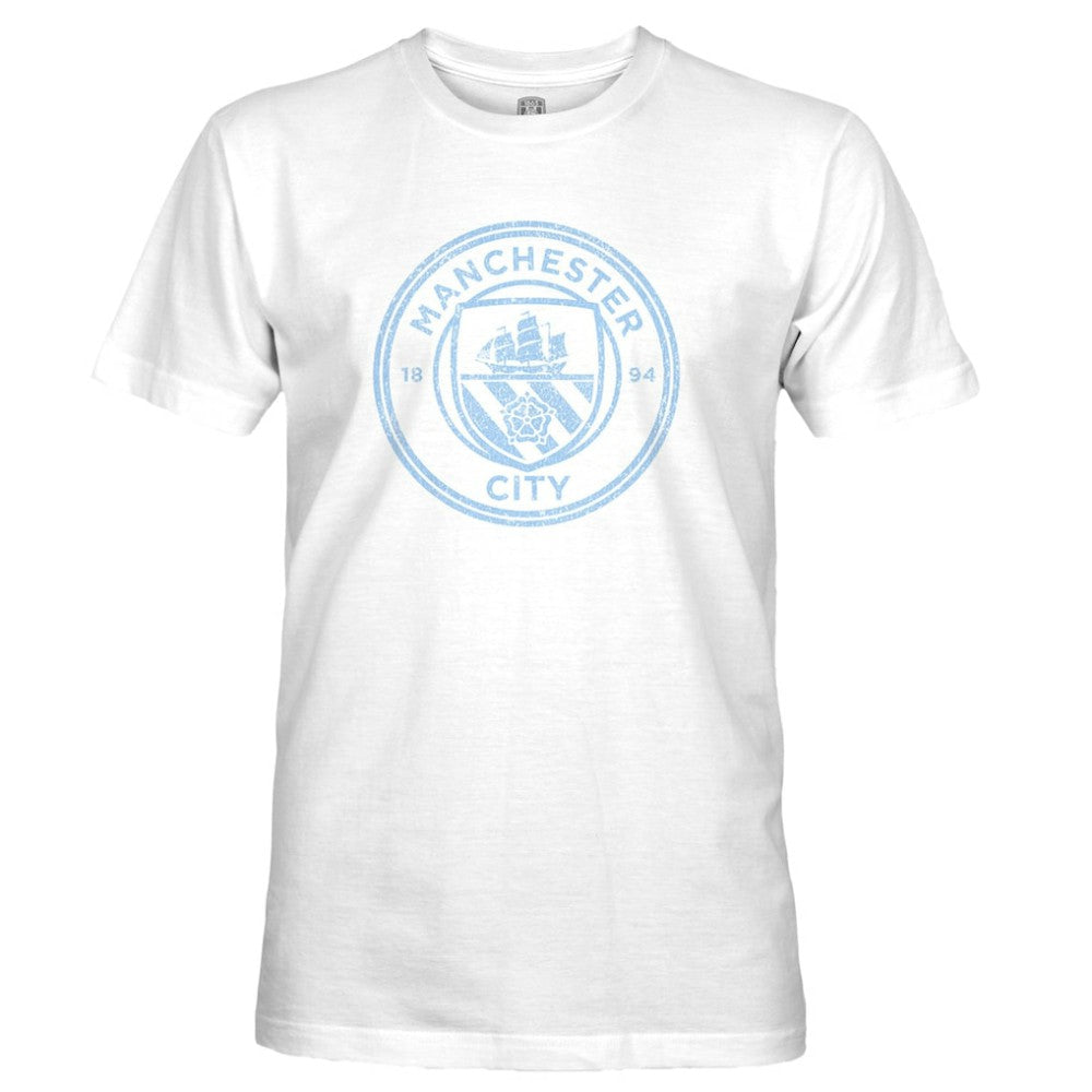 Manchester City 1863FC Mono Badge T-Shirt -  White