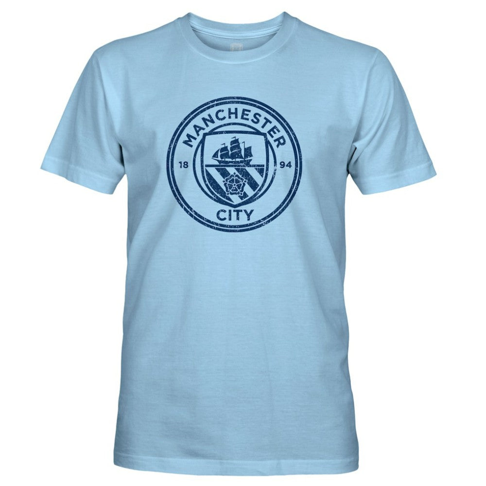 Manchester City 1863FC Mono Badge T-Shirt -  Sky Blue
