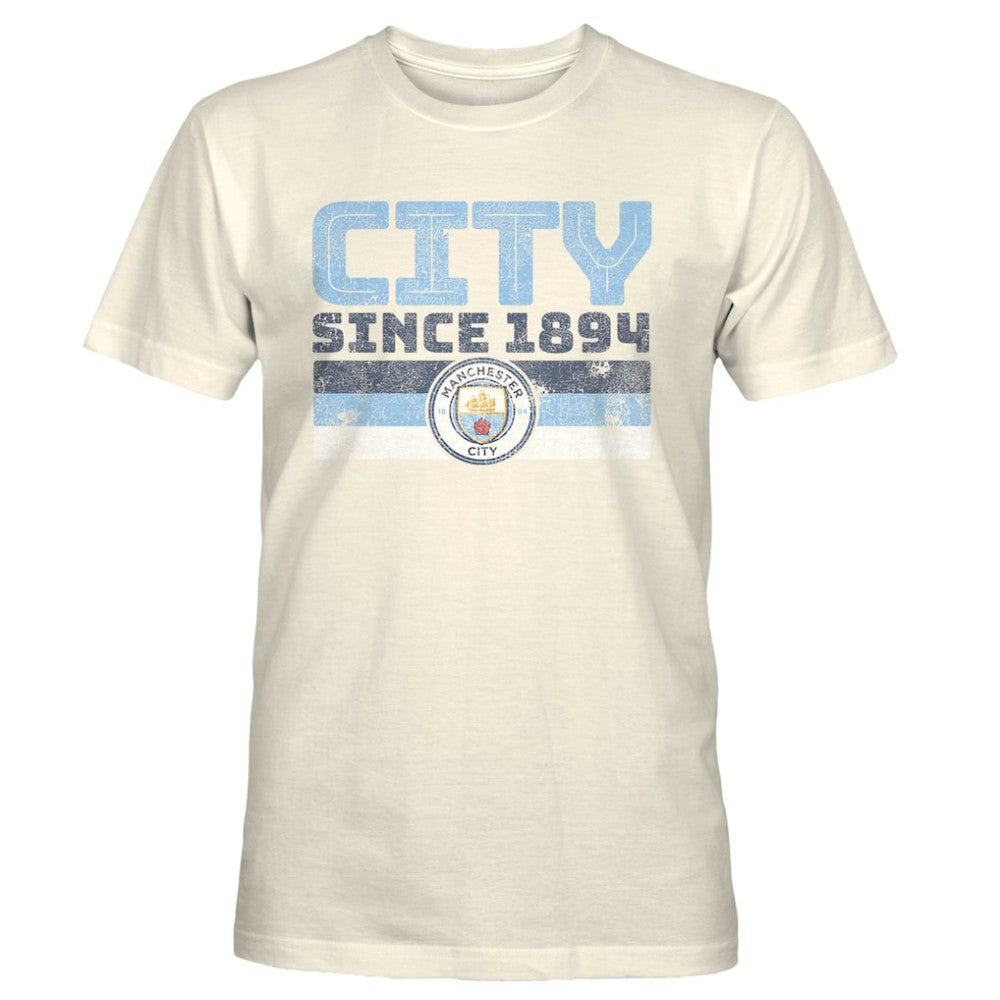 Manchester City 1863FC Retro Stripes T-Shirt -  Tan