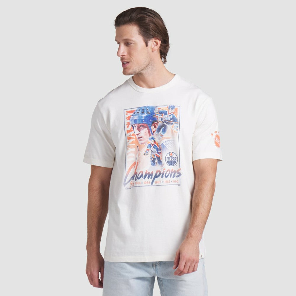 NHL White Edmonton Oilers Fanatics Decades Collection Timeless T-Shirt