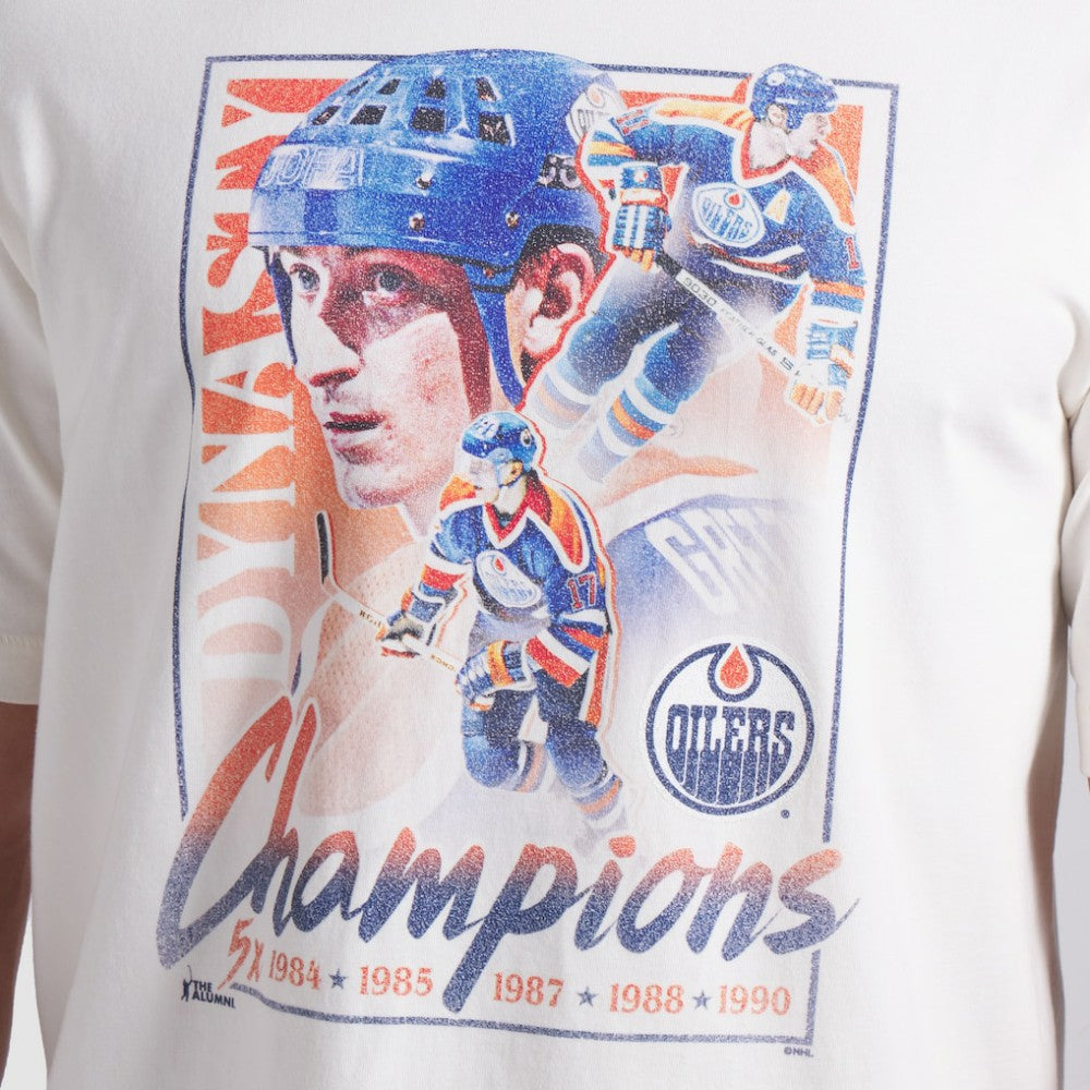 NHL White Edmonton Oilers Fanatics Decades Collection Timeless T-Shirt