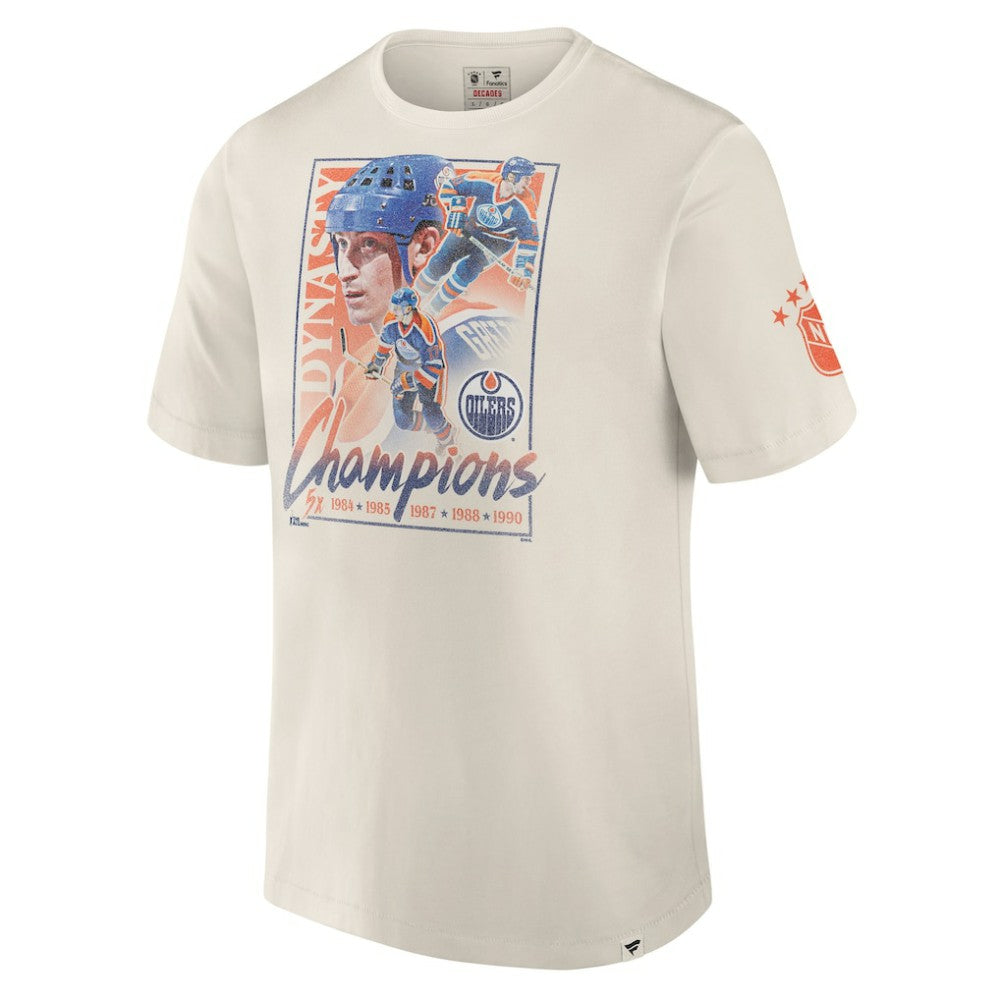 NHL White Edmonton Oilers Fanatics Decades Collection Timeless T-Shirt