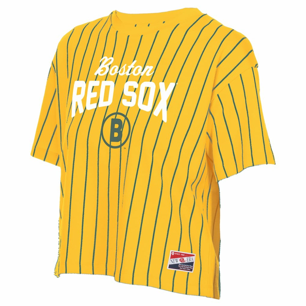 MLB Boston Red Sox New Era Women's 2025 City Connect Pinstripe T-Shirt
