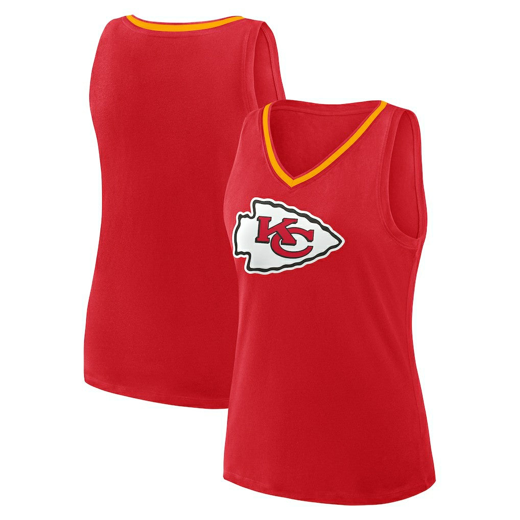 Logo Athletic Women's Plus Size Stellar Win V-Neck Tank Top - Kansas City Chiefs