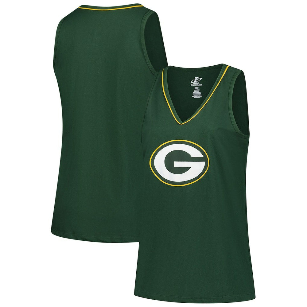 Logo Athletic Women's Plus Size Stellar Win V-Neck Tank Top - Green Bay Packers