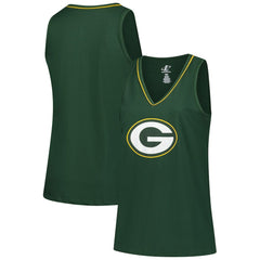 Logo Athletic Women's Plus Size Stellar Win V-Neck Tank Top - Green Bay Packers