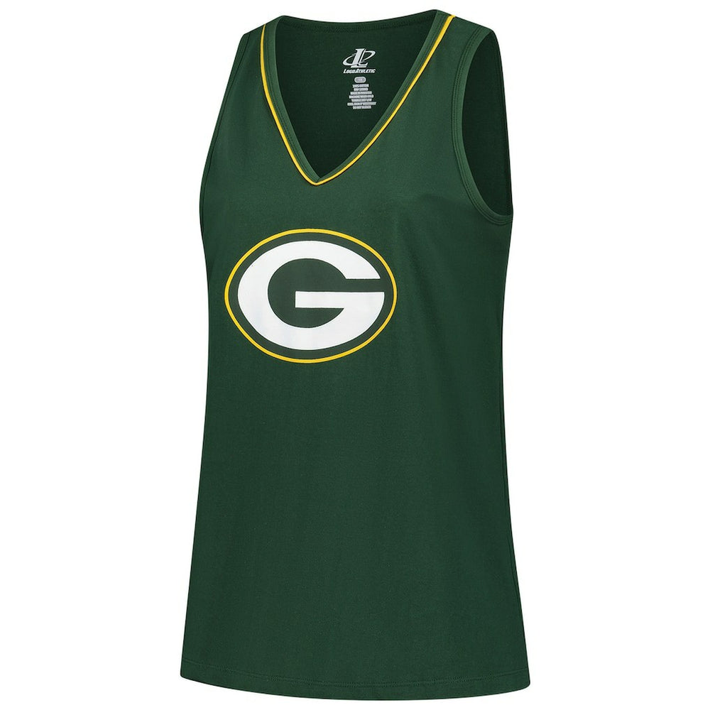 Logo Athletic Women's Plus Size Stellar Win V-Neck Tank Top - Green Bay Packers
