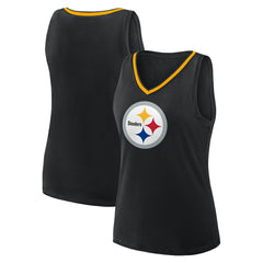 Logo Athletic Women's Plus Size Stellar Win V-Neck Tank Top - Pittsburgh Steelers