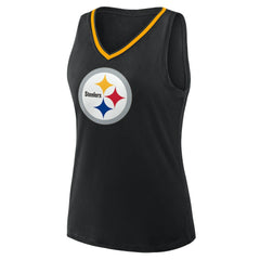 Logo Athletic Women's Plus Size Stellar Win V-Neck Tank Top - Pittsburgh Steelers