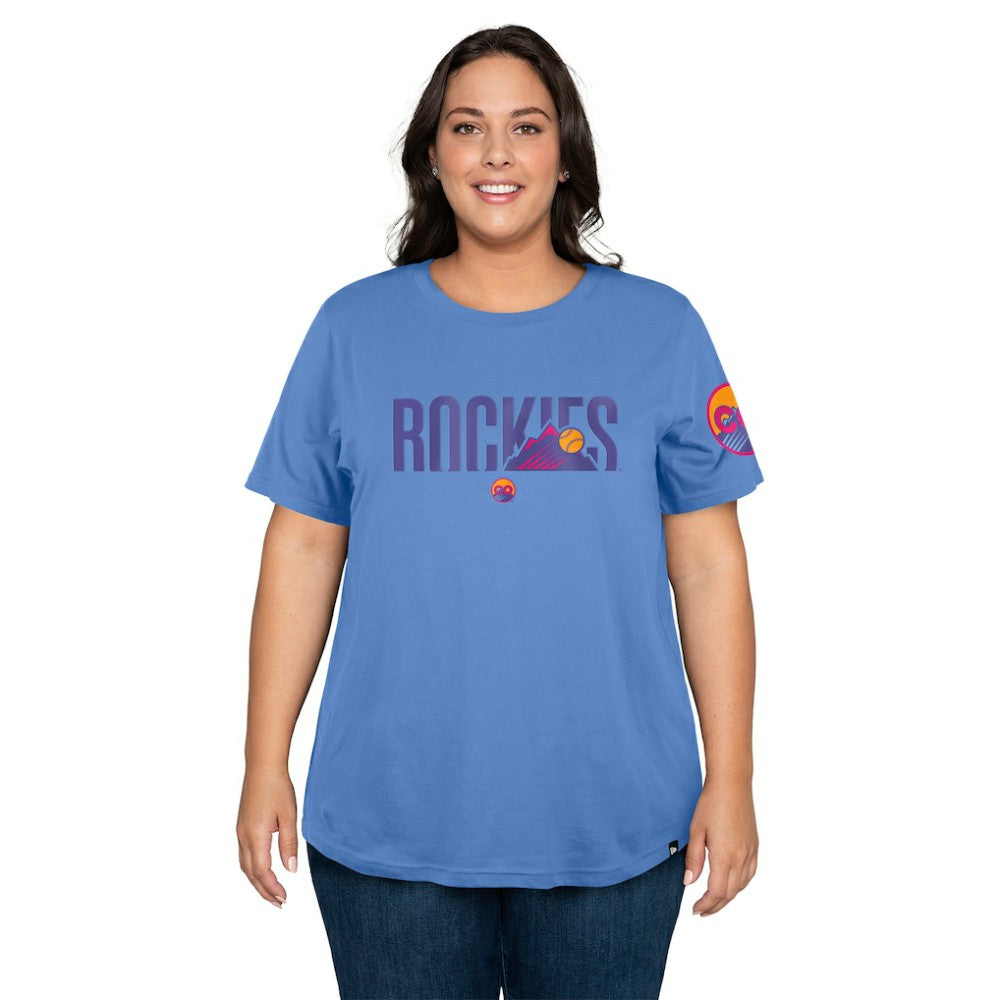 MLB Colorado Rockies New Era Women's 2025 City Connect Plus Size T-Shirt