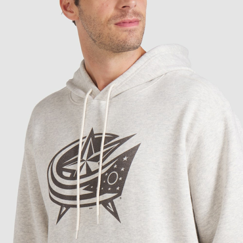 NHL Cream Columbus Blue Jackets Fanatics Made in Canada Pullover Hoodie