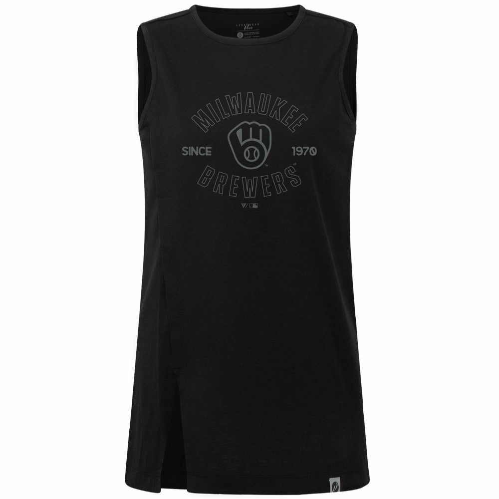 MLB Milwaukee Brewers Levelwear Women's Influx Abyssal Tank Top