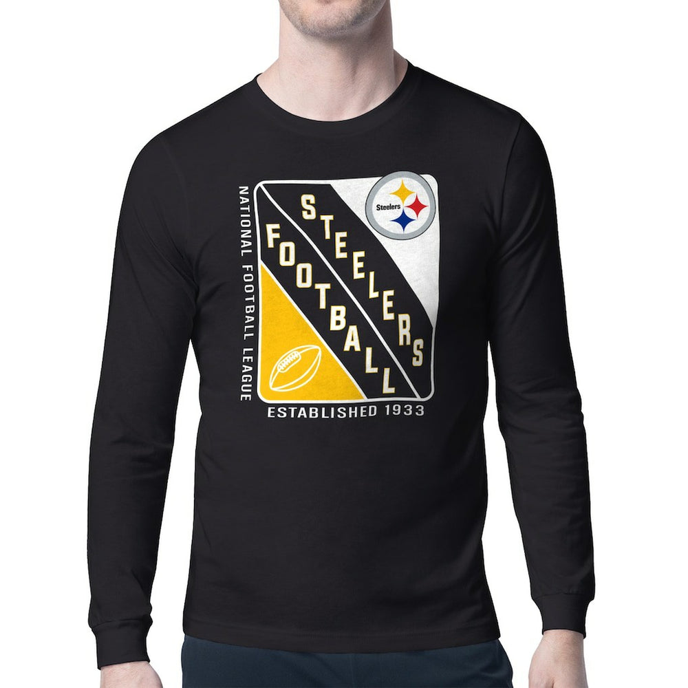 Starter Shield Logo Long Sleeve T-Shirt - Pittsburgh Steelers
