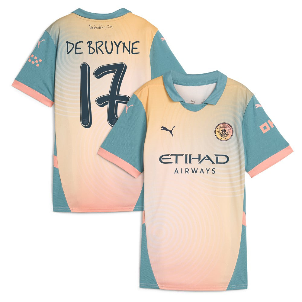 Kevin De Bruyne Manchester City Women's 2024/25 Fourth Replica Player Jersey - Puma Blue