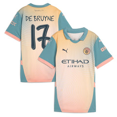 Kevin De Bruyne Manchester City Women's 2024/25 Fourth Replica Player Jersey - Puma Blue