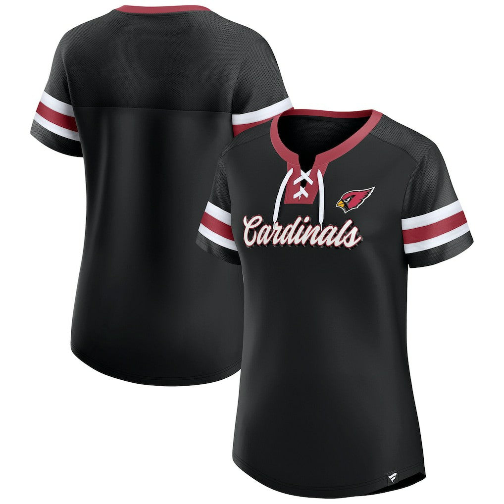 Women's Original State Lace-Up T-Shirt - Arizona Cardinals