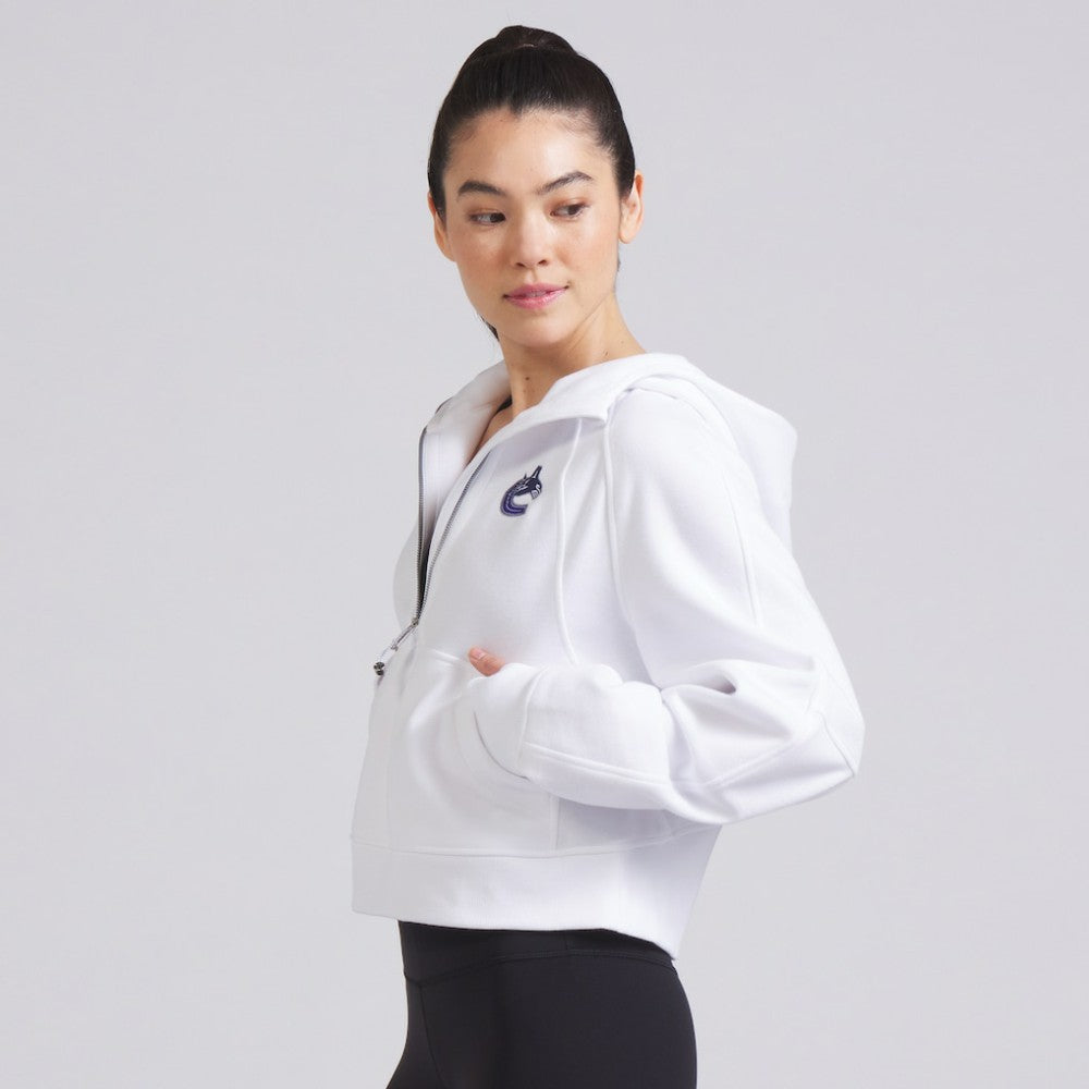 NHL White|White Vancouver Canucks lululemon Women's Scuba Oversized Half-Zip Hoodie