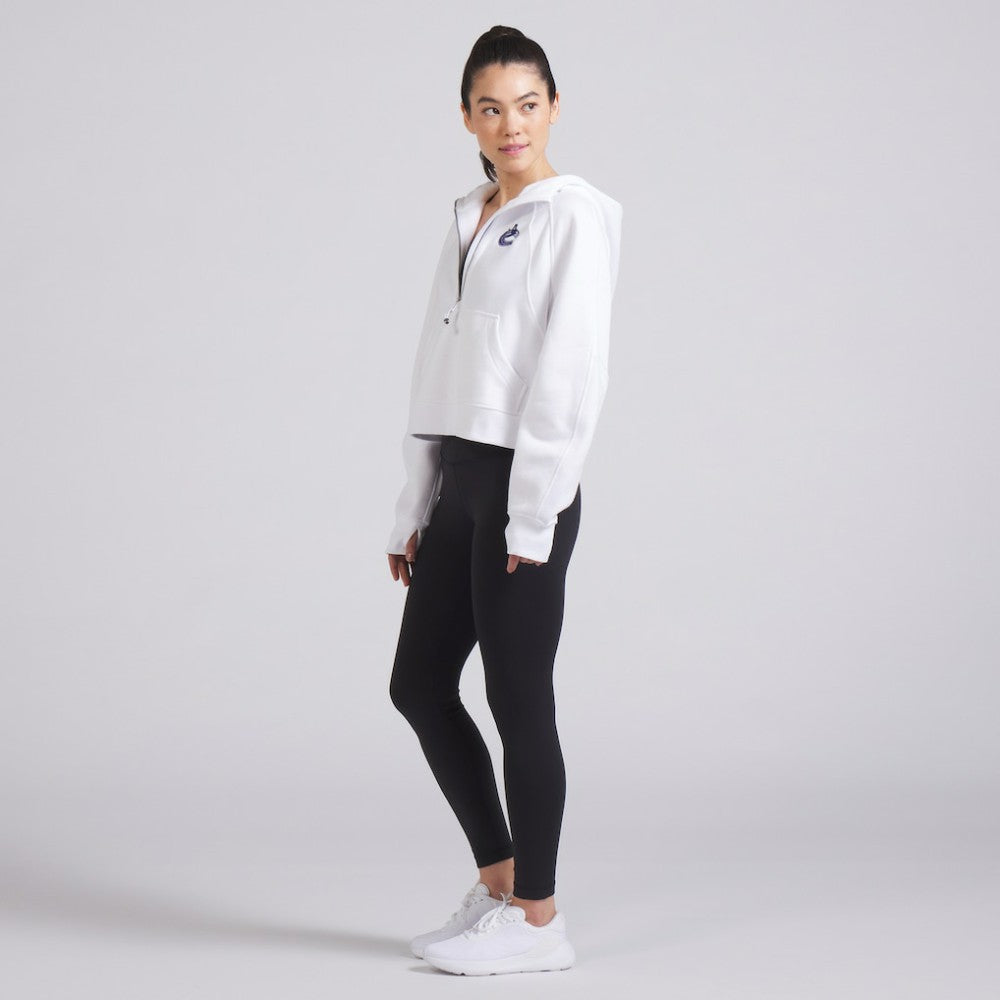 NHL White|White Vancouver Canucks lululemon Women's Scuba Oversized Half-Zip Hoodie