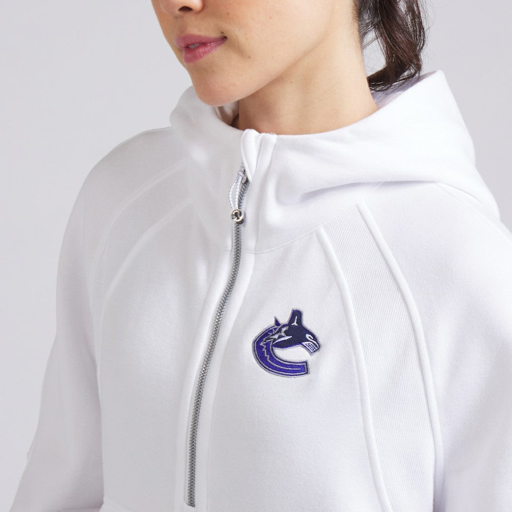 NHL White|White Vancouver Canucks lululemon Women's Scuba Oversized Half-Zip Hoodie