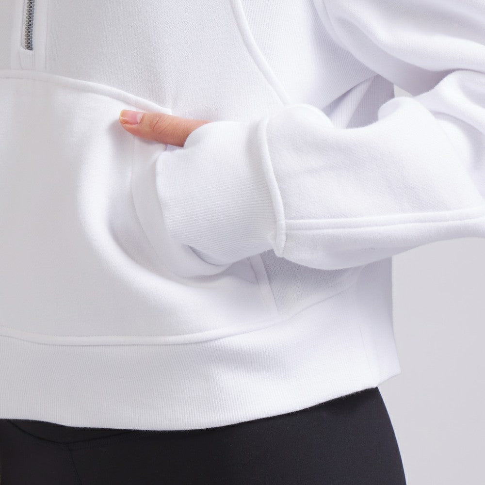 NHL White|White Vancouver Canucks lululemon Women's Scuba Oversized Half-Zip Hoodie