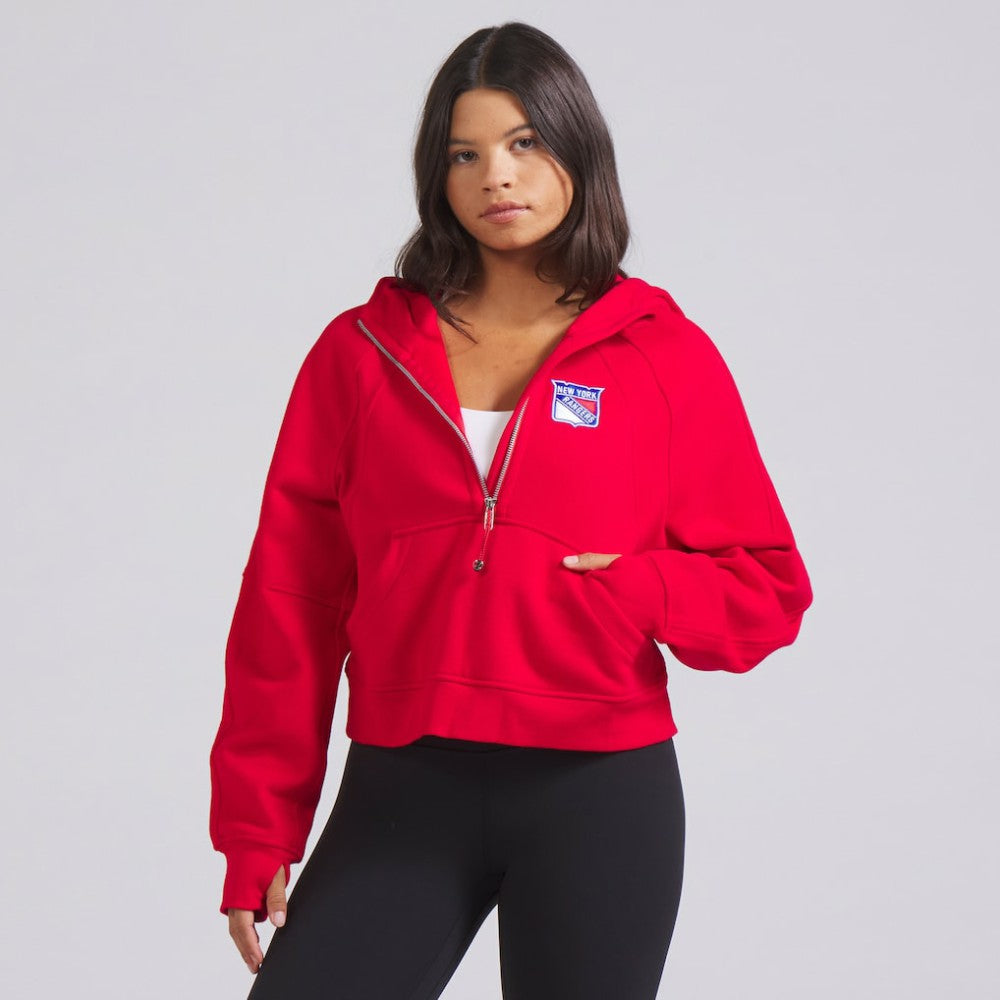 NHL True Red|True Red New York Rangers lululemon Women's Scuba Oversized Half-Zip Hoodie