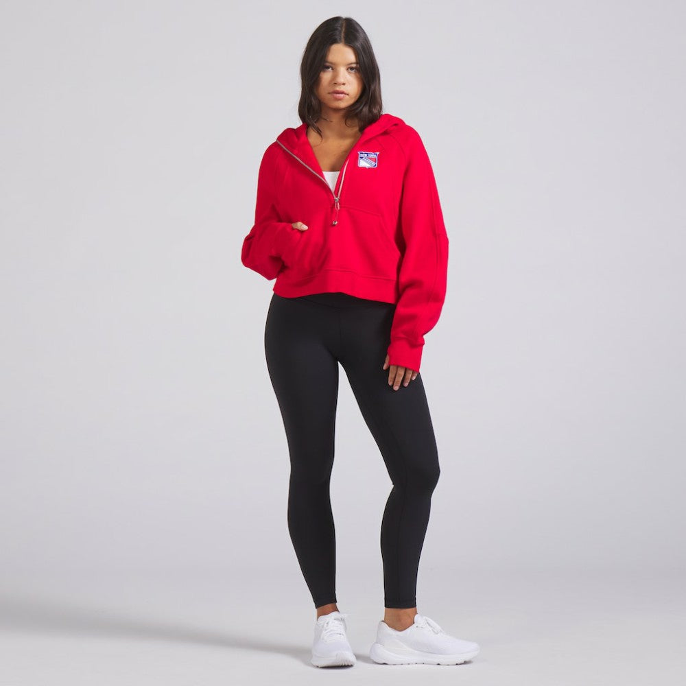 NHL True Red|True Red New York Rangers lululemon Women's Scuba Oversized Half-Zip Hoodie