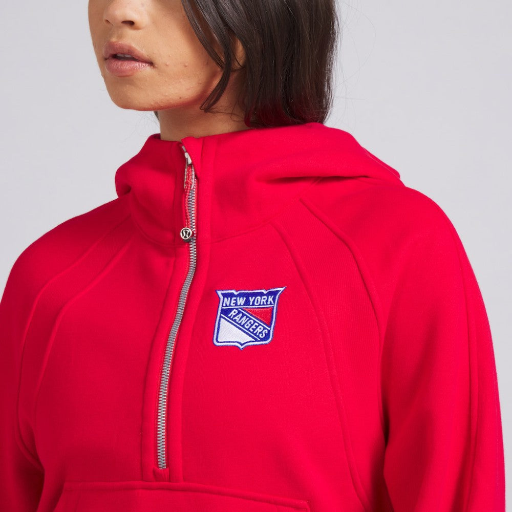 NHL True Red|True Red New York Rangers lululemon Women's Scuba Oversized Half-Zip Hoodie